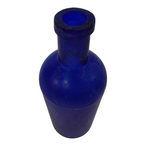Lot 5 Cobalt Blue Glass Bottles Stafford's Ink Bromo Seltzer Ingram's Shaving - Picture 16 of 17