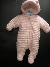 BABY GIRLS 1 PIECE WINTERWEAR, PINK, 0/3 MONTHS