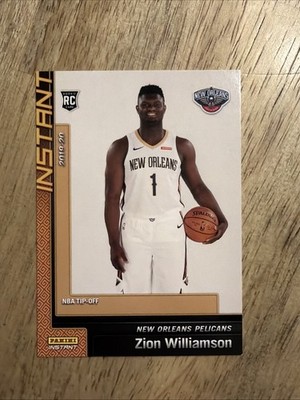 Zion Williamson 2019-20 Panini Instant Tip-Off #13 Gold /88 Pelicans Rookie