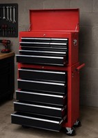 Tool Chest Rollcab And Top Box Red Black