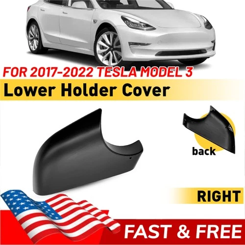 Right Door Side View Mirror Lower Cover Holder Black For 2017-2022 Tesla Model 3