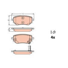 Satz Bremsbeläge Bremsklötze hinten für Mercedes X-Klasse 470 | 24396506