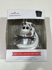 New Hallmark Nightmare Before Christmas Jack Skellington Zero Holiday Ornament