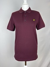 Lyle & Scott Men’s Cotton Polo Shirt Burgundy Size S RRP £55