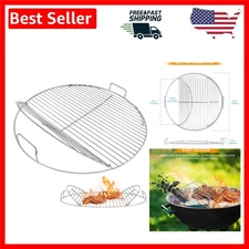 Durable Replacement Hinged Cooking Grate for 22” Charcoal Grills – Heavy-Gauge