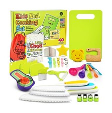 40Pcs Kids Knife set for Real Cooking - Montessori Kitchen Tool... Fast USA SHIP