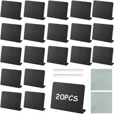 12/20Pcs Mini Chalk Board Signs Black Chalkboard Labels Small Boards with Stands