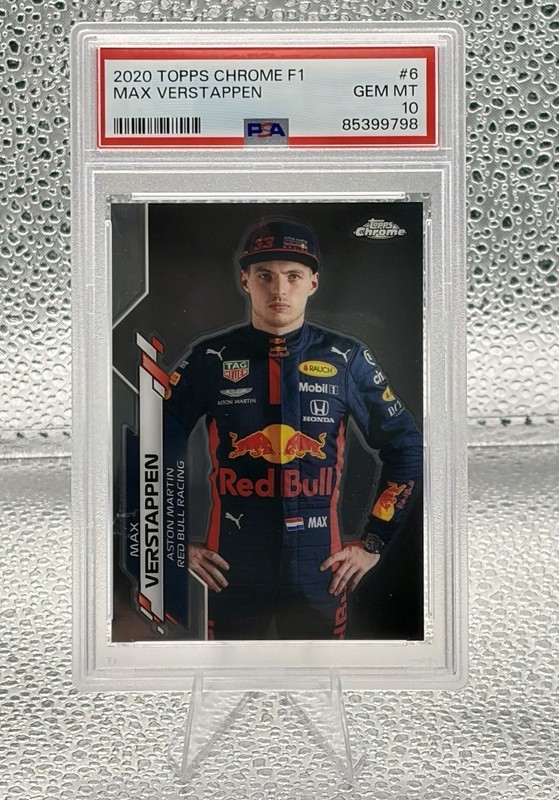 2020 Topps Chrome F1 Max Verstappen #6 PSA 10 GEM MINT 1st Chrome Red Bull