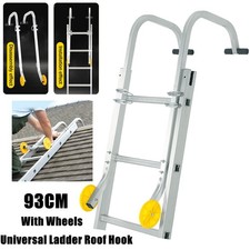 UNIVERSAL ROOF EXTENSION LADDER HOOKS Accessory WITH WHEELS FOR MOST LADDERS UK