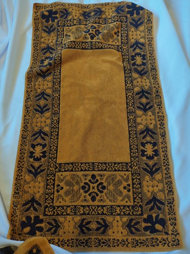 Vtg Stevens Utica Bath Hand Towels Retro 70s Orange Fine Arts Collection MCM USA - Picture 4 of 5