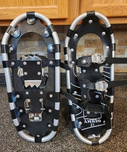 A Pair of AMBIO 21-inch Lightweight Aluminum Snowshoes. 70-150 Lbs. Great Shape