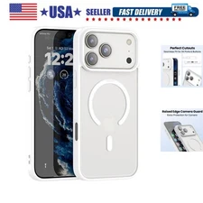 Compatible with Magnetic Matte Clear Case for 17 Pro Max–Tough Drop-Resistant...