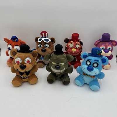Five Nights at Freddy's Freddy Multi Style Flawless Fazbear Bear Plush Lot Of 7