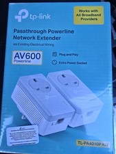 TP-Link TL-PA4010PKIT AV600 Passthrough Powerline Adapter