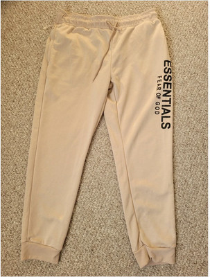Essentials Fear Of God Men s pull-on sweat pants tan color size XL