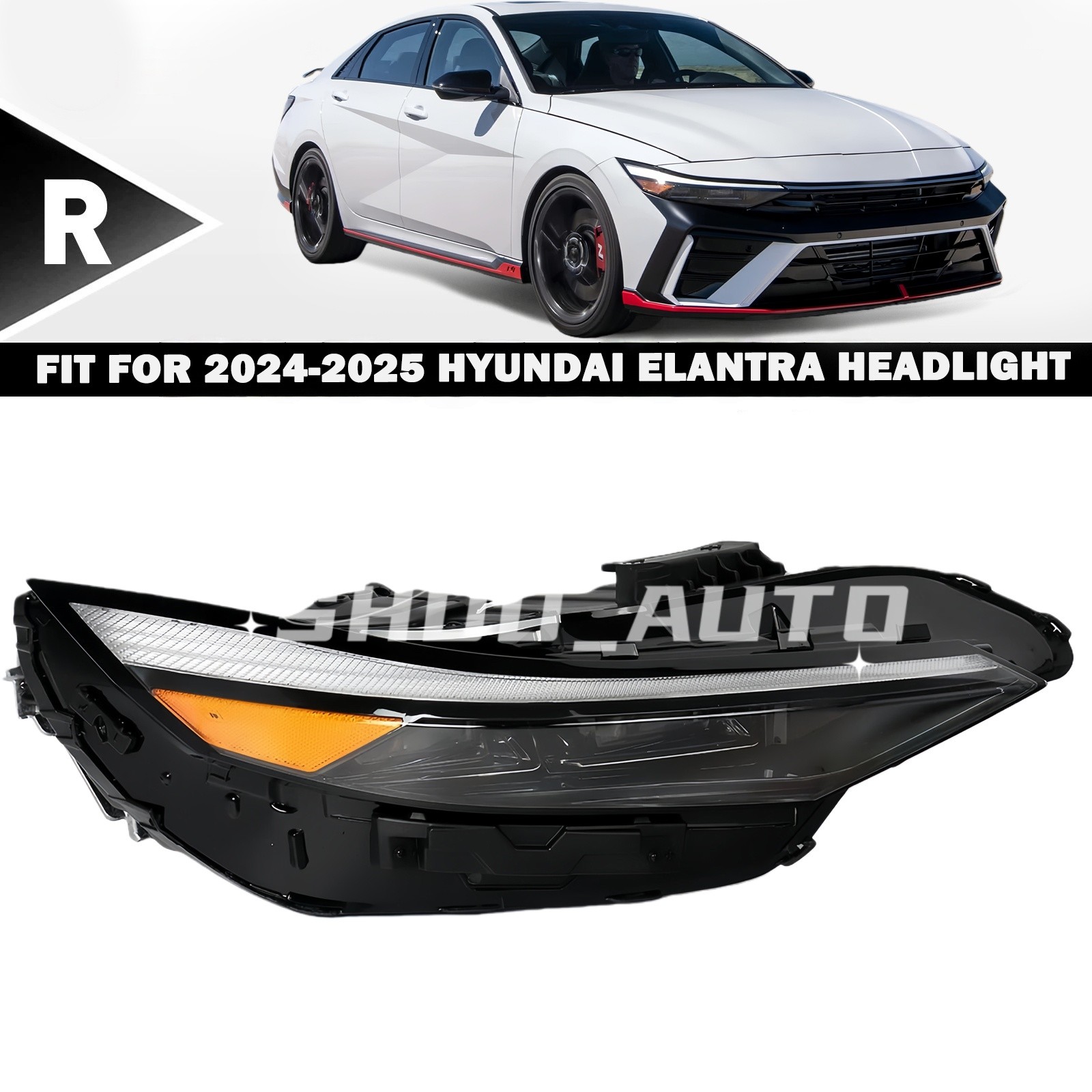 Headlight LED For 2024 2025 Hyundai Elantra Assembly Right Passenger #92102AA740