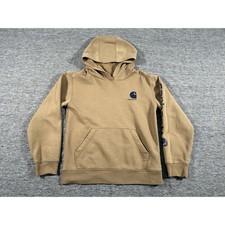 Carhartt Youth Kids Hoodie Sweatshirt Medium 10-12 Beige Pullover TS6581-B