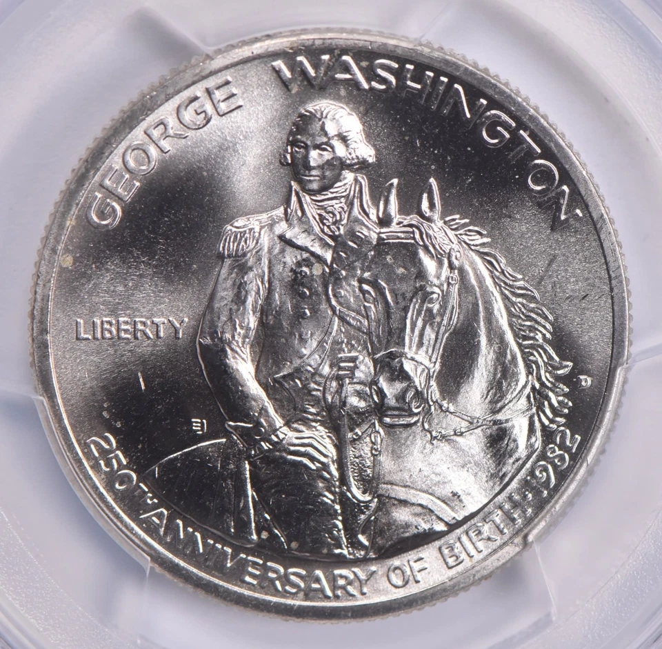 MS69 1982-D Washington Commemorative Half Dollar PCGS Blue Lbl *1320 - Image 3 of 4