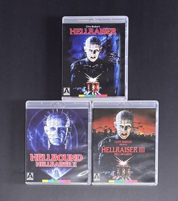 Hellraiser Trilogy (Blu-ray, 3 Disk Set) Open Box- Arrow - REGION B
