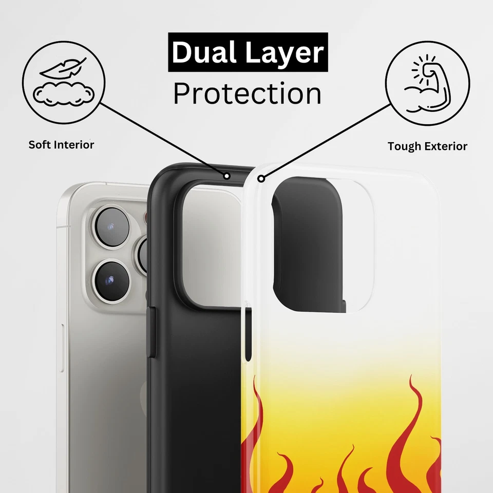 Flame Haori Phone Case Anime Hard Cover All Models - Image 2 of 4