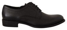 Dolce & Gabbana Black Leather Lace Up Mens Formal Derby Men's Shoes