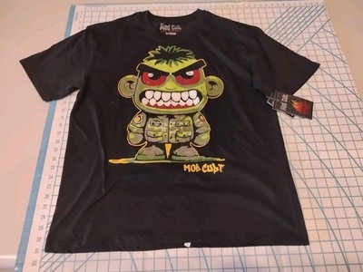 MENS XLARGE MOD CULT BLACK BLINGED T-SHIRT - NWT