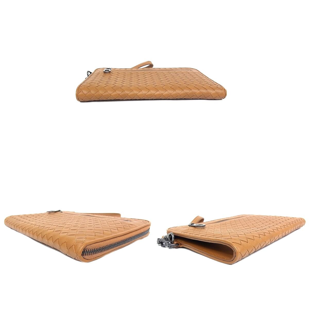 BOTTEGA VENETA Intrecciato Clutch Bag Leather Brown Men thumbnail 7