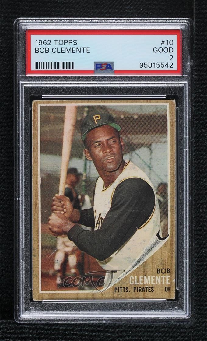 1962 Topps Roberto Clemente Bob Clemente #10 PSA 2 HOF 0ae