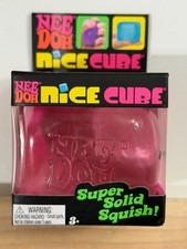 Nee Doh Nice Cube - Super Solid Squish Pink - Brand New/Factory Sealed