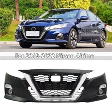 Primed Front Bumper Cover & Grille Assembly Kit For 2019-2022 Nissan Altima