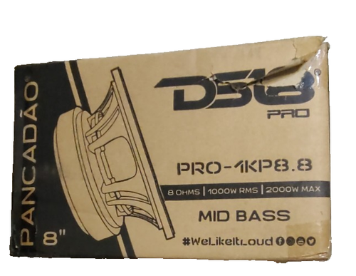DS18 PRO-1KP8.4 PANCADÃO Mid-Bass Loudspeaker 8" 1000 Watts Rms 4-Ohm - Picture 1 of 3