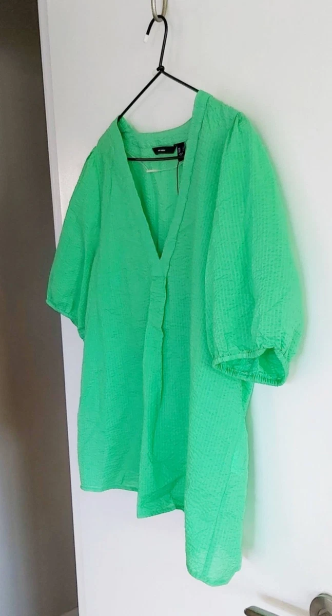 Vero Moda sz L Ladies Green Top 100% Cotton NWOT