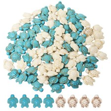 Honbay 88PCS Sea Turtle Beads Themed Blue White Medium, blue white