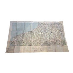 Vintage WWII German Military Map Northeast France Le Havre Amiens Blatt 2 1938