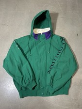 Vintage 90s Nautica Windbreaker Green Purple Jacket Full Zip Hooded Men  s Large