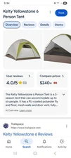 Kelty Yellowstone 6 Person Tent