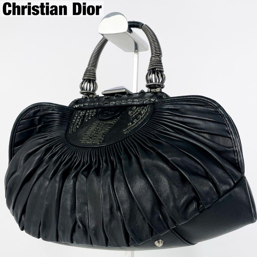 Christian Dior Plysse Basket Leather Tote Bag Galliano Era Designer