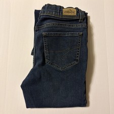 Jordache Girls Bootcut Jeans Size 14 Regular Blue Dark Wash Denim Cotton