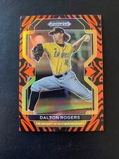 2022 Prizm Draft Picks Baseball Base Tiger Stripes #PDP99 Dalton Rogers /99