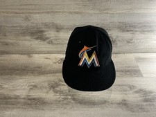 Miami Marlins New Era 5950 Fitted Hat Black 6 7/8
