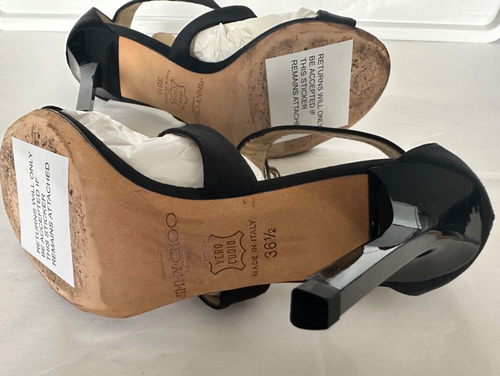 JIMMY CHOO Crystal Esmeral Embellishments T-Strap Sandals Shoes 36.5 / 6 - 6.5 - Picture 19 of 19