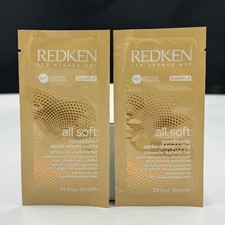 6 x Redken All Soft Conditioner 10ml ( Softness For Dry / Brittle Hair )