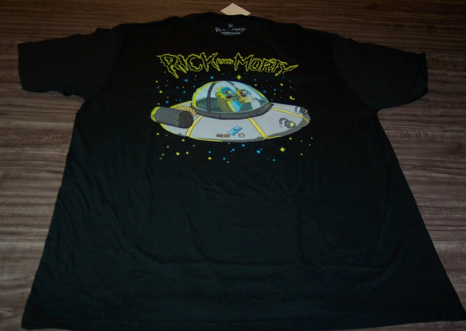 RICK & MORTY Spaceship Cartoon Network Adult Swim T-Shirt XL NEW w/ TAG