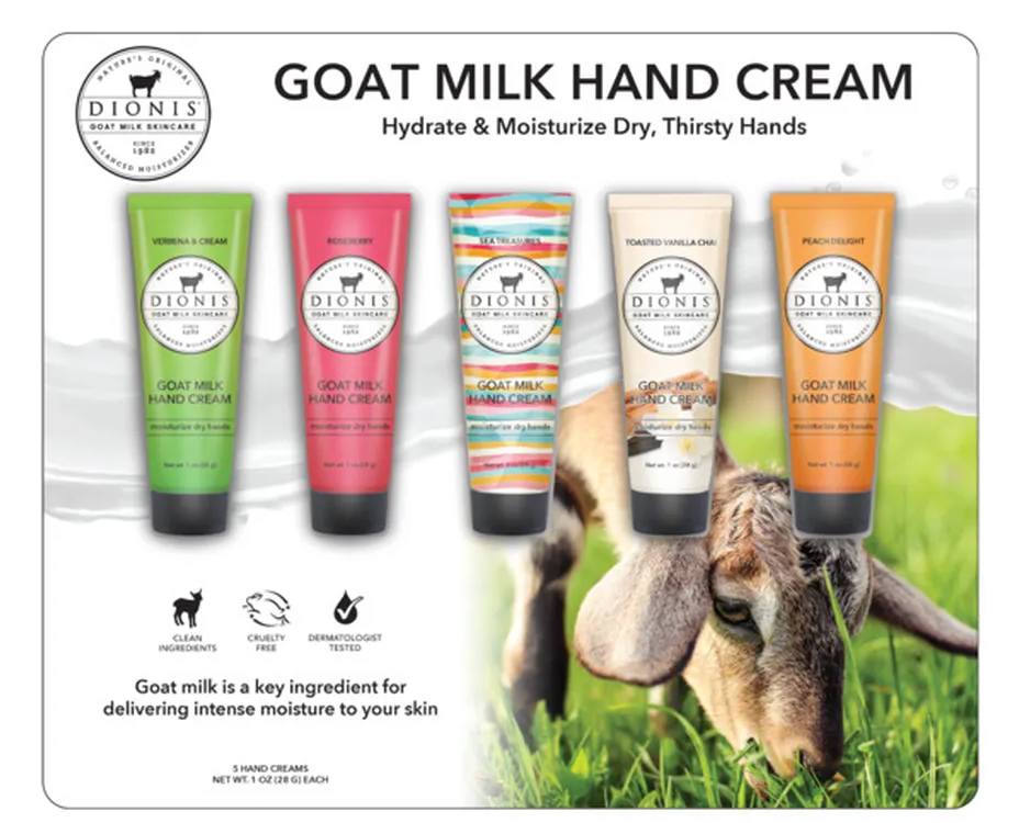 Dionis Goat Milk Hand Cream Set of 5 Assorted 1 oz ea Variety Scent