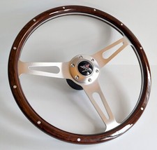 Steering Wheel Fits For Corvette C3 Wood Silver Vintage Chevrolet 1969 - 1983