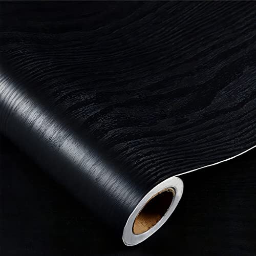 Black Wood Grain Wallpaper Black Peel and Stick Wallpaper Wood Contact ...