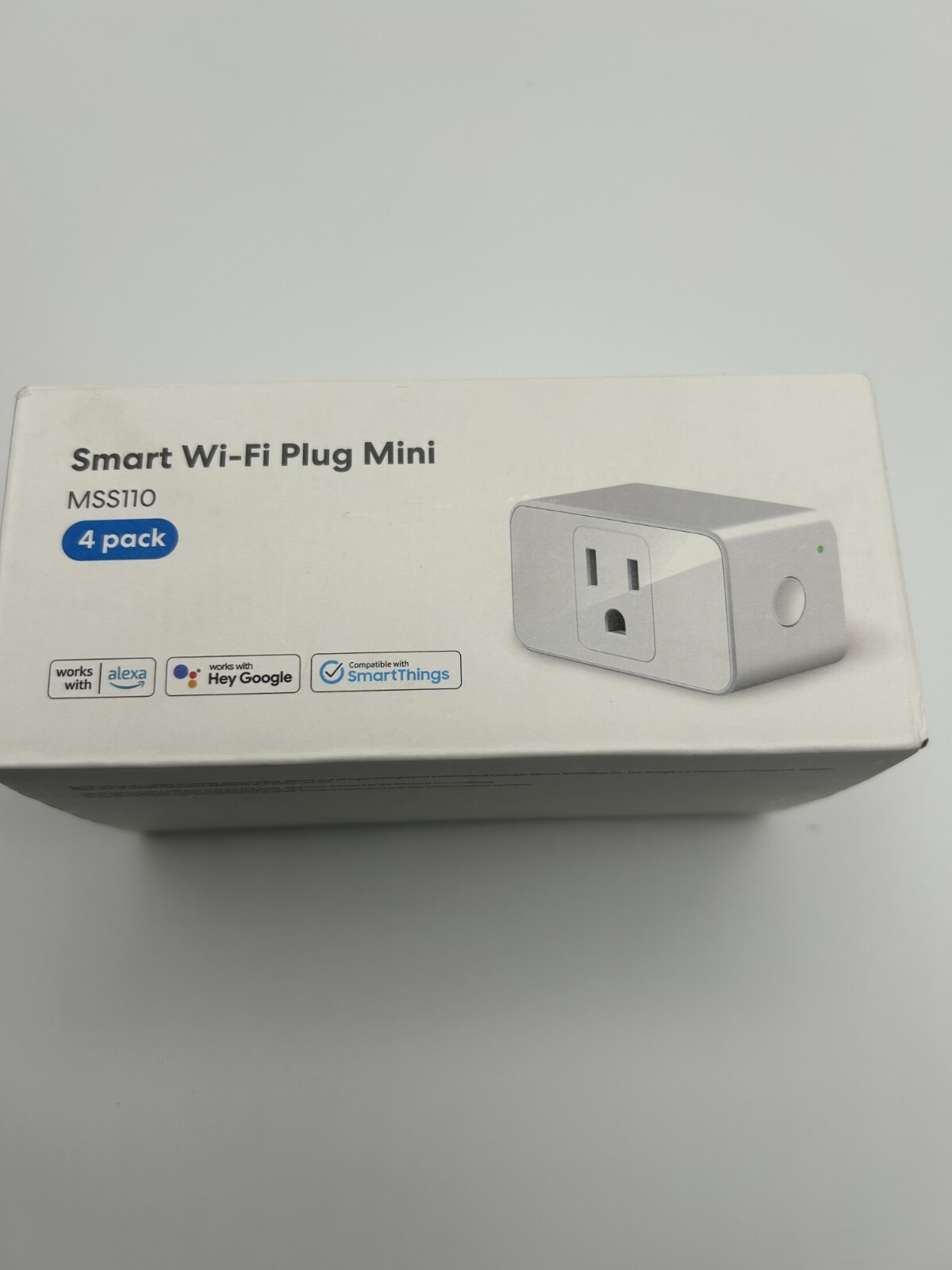 Meross Wi-Fi Smart Plug Mini 15 Amp & Reliable 4 Pack White