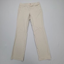 Charter Club Pants Womens 6 Petite Brown Beige Slim It Up Comfort Casual Ladies