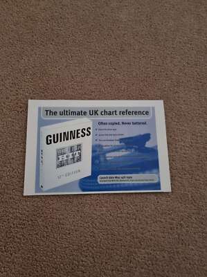 TNEWM106 ADVERT 5X8 GUINNESS : BRITISH HIT SINGLES - 12TH EDITION