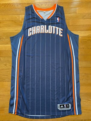 Blank Authentic Charlotte Bobcats NBA Adidas Jersey 4XL +4” Pin